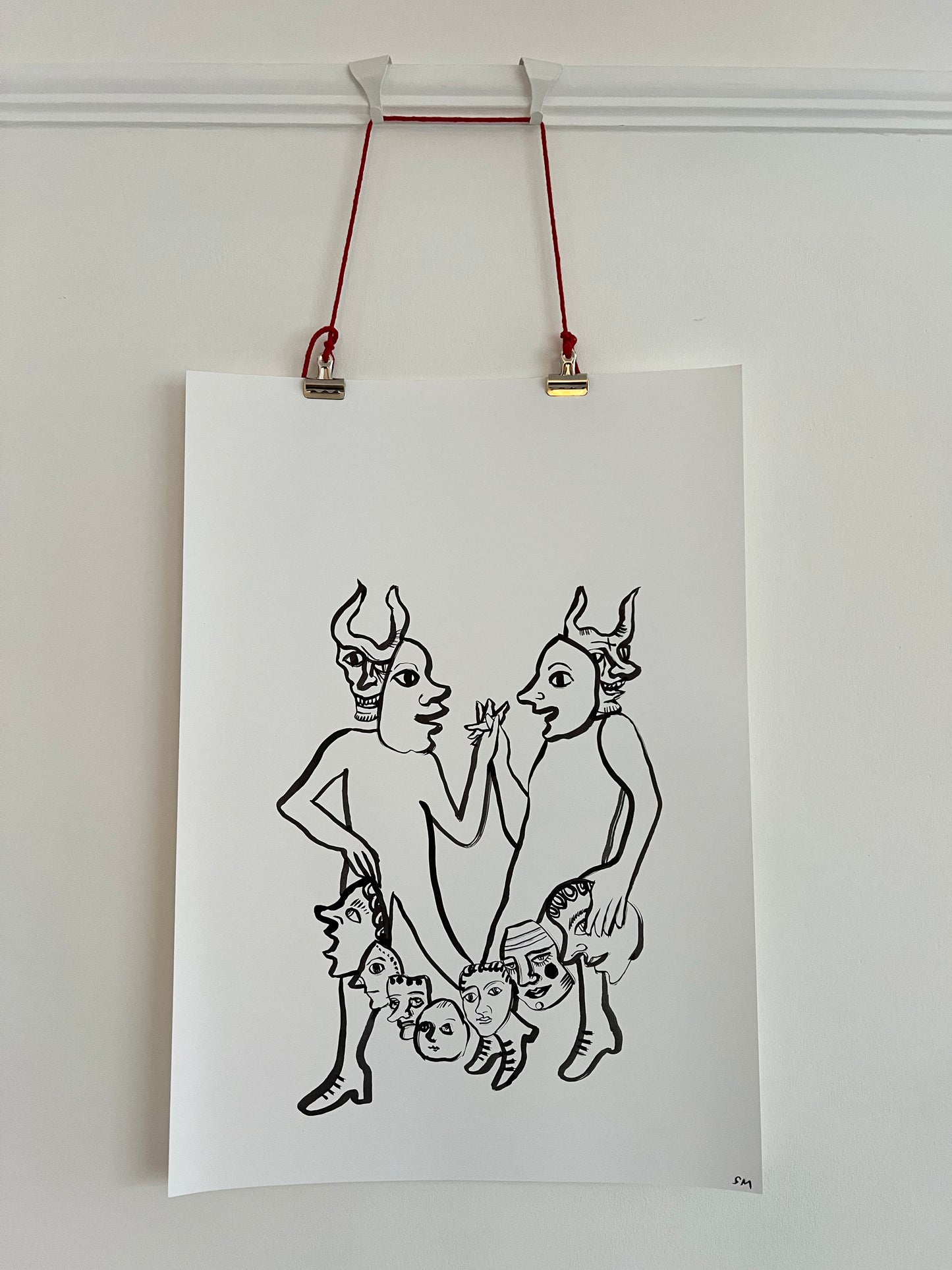 Devils, ink on A2 paper