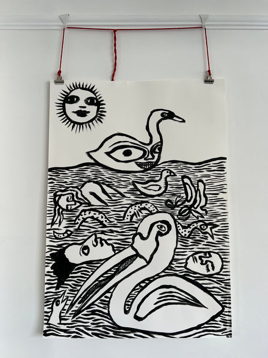 Original Hand-Painted A1 Poster