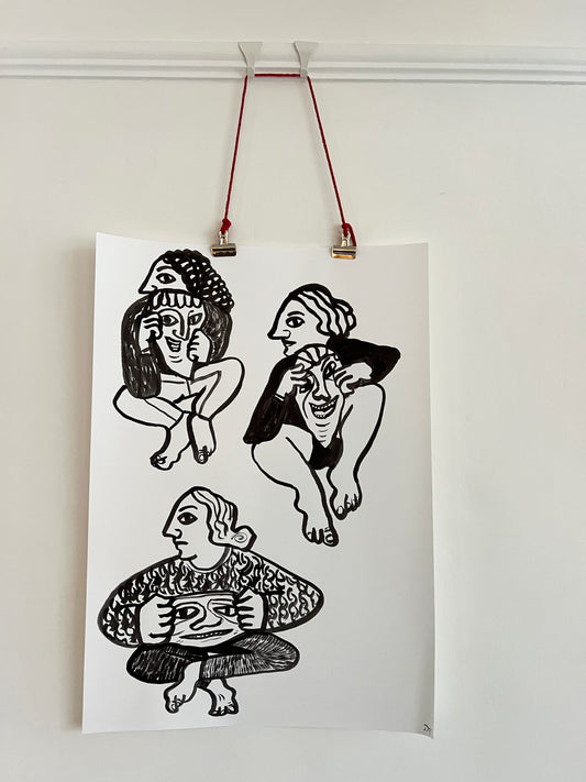 Other Me, ink on A2 paper